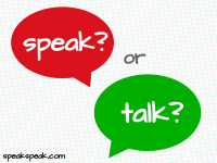 Confusing words: speak, talk