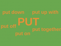 Five phrasal verbs with ”put”